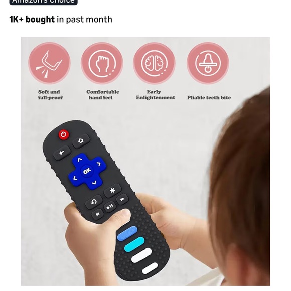 Baby Teething Toys-TV Remote Control Shape Silicone Infants Teething Toys - Picture 4 of 6